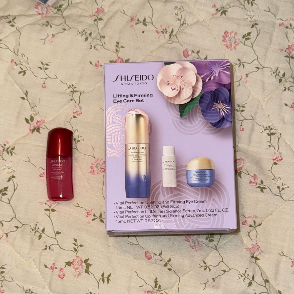 Shiseido Eye Care Set with Red and Purple Packaging